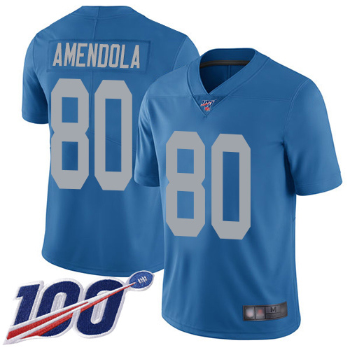 Detroit Lions Limited Blue Men Danny Amendola Alternate Jersey NFL Football 80 100th Season Vapor Untouchable